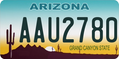 AZ license plate AAU2780