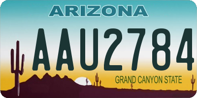 AZ license plate AAU2784
