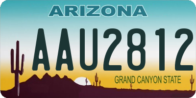 AZ license plate AAU2812