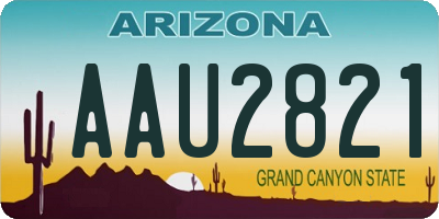 AZ license plate AAU2821