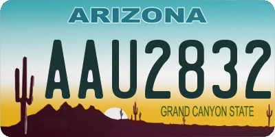 AZ license plate AAU2832