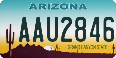 AZ license plate AAU2846