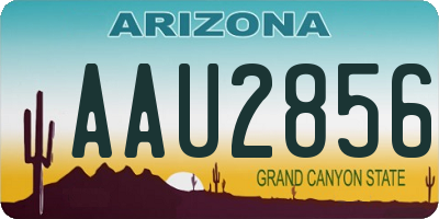 AZ license plate AAU2856