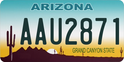 AZ license plate AAU2871