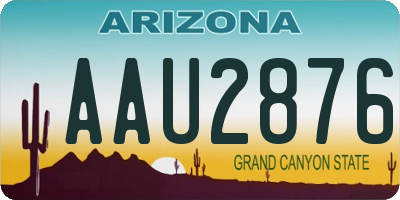 AZ license plate AAU2876