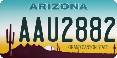 AZ license plate AAU2882