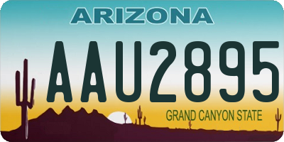AZ license plate AAU2895