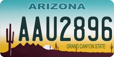 AZ license plate AAU2896