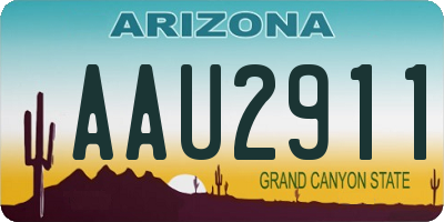 AZ license plate AAU2911