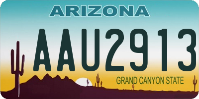 AZ license plate AAU2913