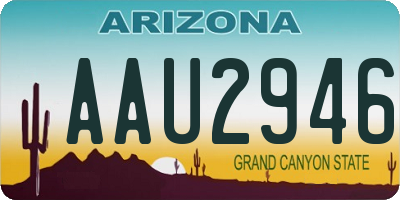 AZ license plate AAU2946