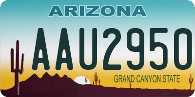 AZ license plate AAU2950