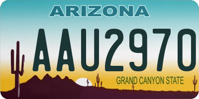 AZ license plate AAU2970