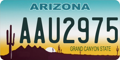 AZ license plate AAU2975