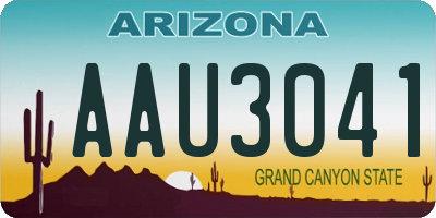 AZ license plate AAU3041