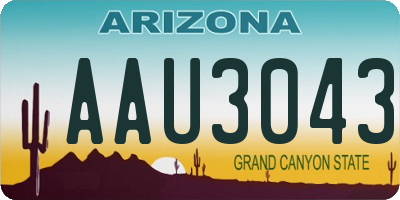 AZ license plate AAU3043