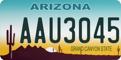 AZ license plate AAU3045