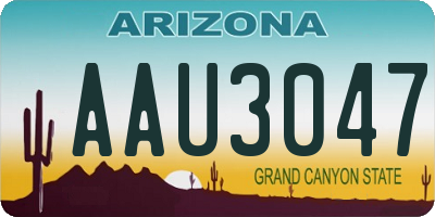 AZ license plate AAU3047