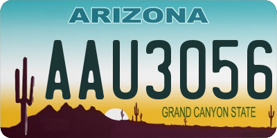 AZ license plate AAU3056