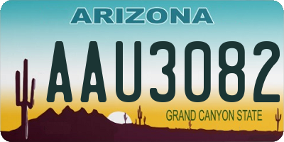 AZ license plate AAU3082