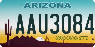 AZ license plate AAU3084