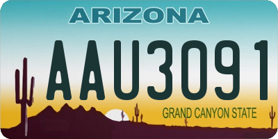 AZ license plate AAU3091