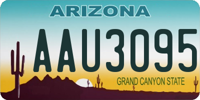 AZ license plate AAU3095