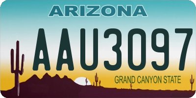 AZ license plate AAU3097