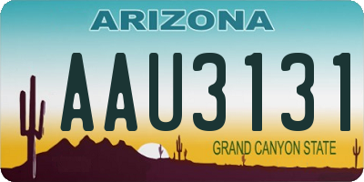 AZ license plate AAU3131