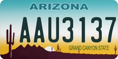 AZ license plate AAU3137