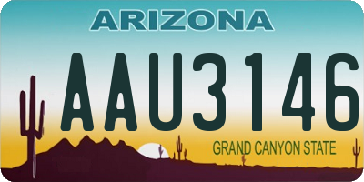 AZ license plate AAU3146