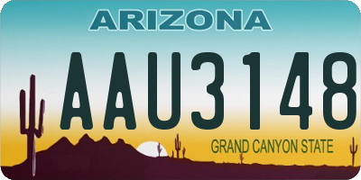 AZ license plate AAU3148
