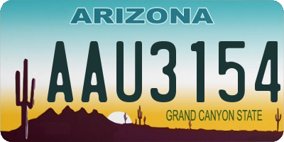 AZ license plate AAU3154