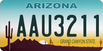 AZ license plate AAU3211