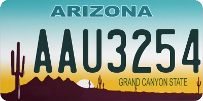 AZ license plate AAU3254