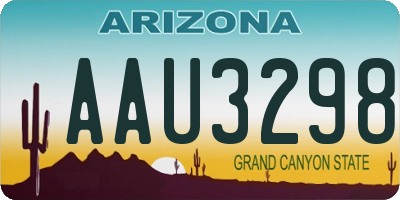 AZ license plate AAU3298