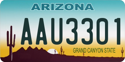AZ license plate AAU3301