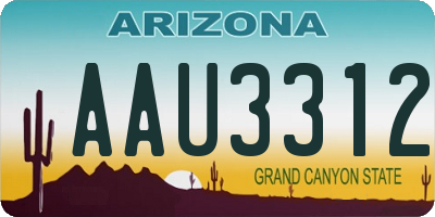 AZ license plate AAU3312