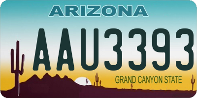 AZ license plate AAU3393