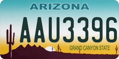 AZ license plate AAU3396