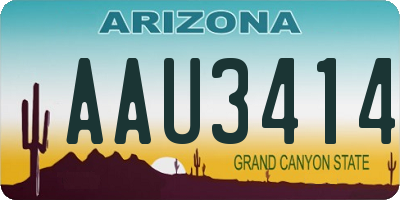 AZ license plate AAU3414