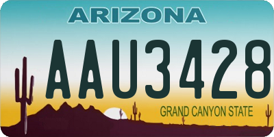 AZ license plate AAU3428