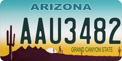 AZ license plate AAU3482