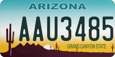 AZ license plate AAU3485