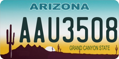 AZ license plate AAU3508