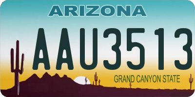 AZ license plate AAU3513