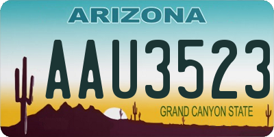 AZ license plate AAU3523