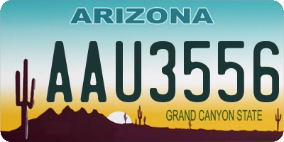 AZ license plate AAU3556