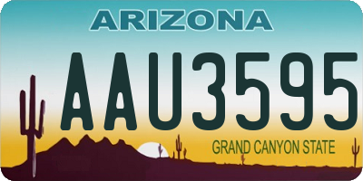 AZ license plate AAU3595