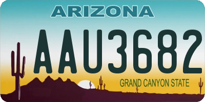 AZ license plate AAU3682